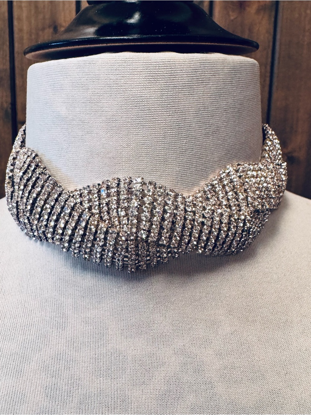 Crystal Rhinestone Statement Choker